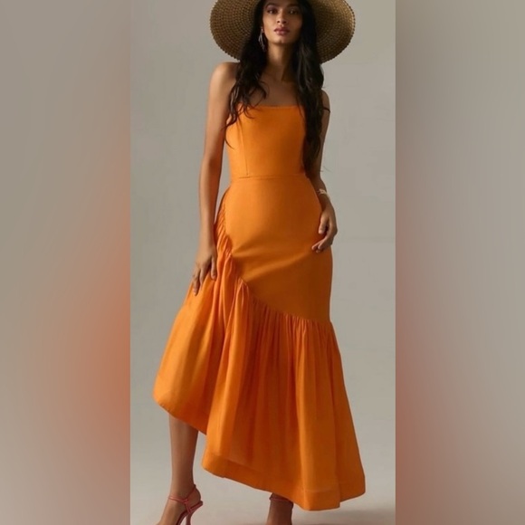 Anthropologie “Let Me Be” Strapless Asymmetrical Dress size Medium - Picture 13 of 16